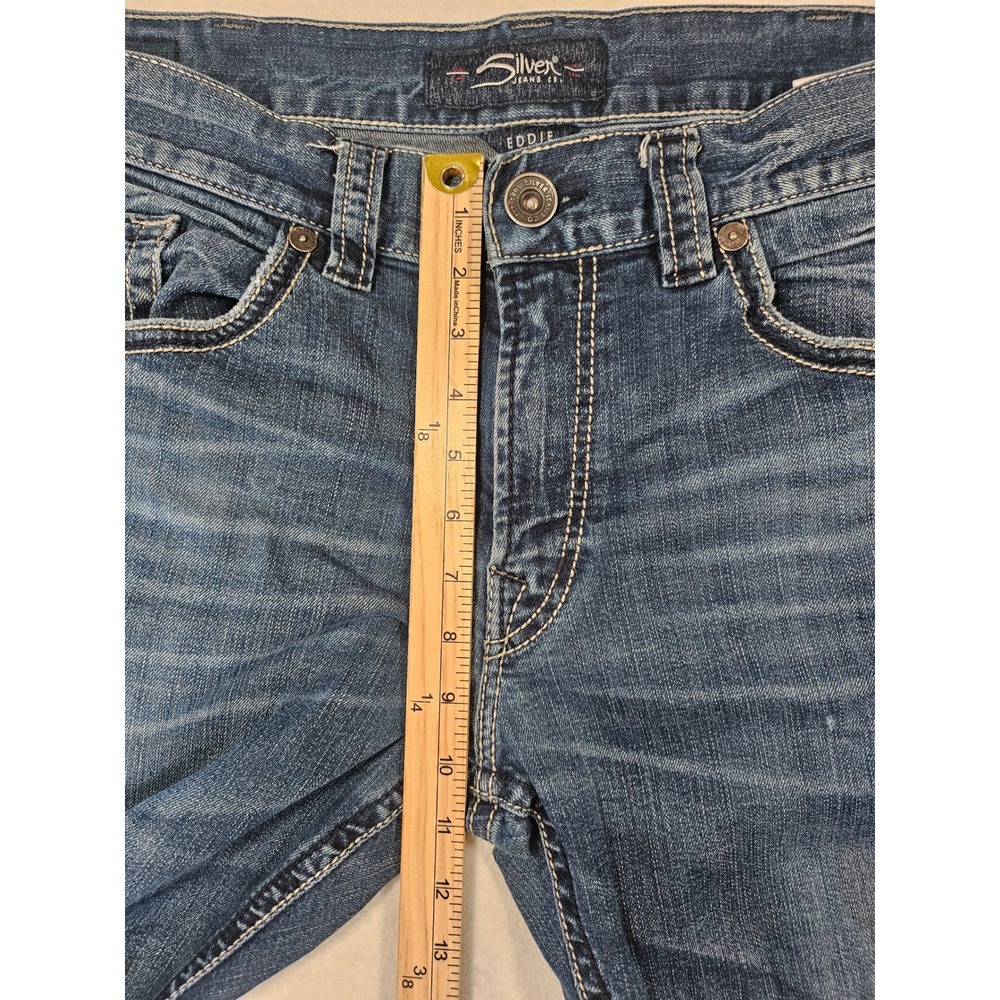 Silver Jeans Co Eddie Relaxed Fit Jeans Mens Size 36 Medium Wash Work Worn - Picture 15 of 16